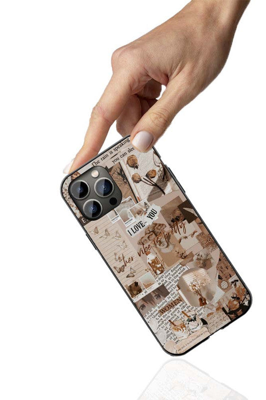 Aesthetic Vintage Collage Phone Cover | Glass Case