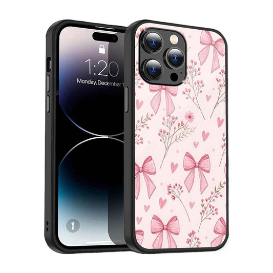 Blush Bow Phone Cover | Glass Case