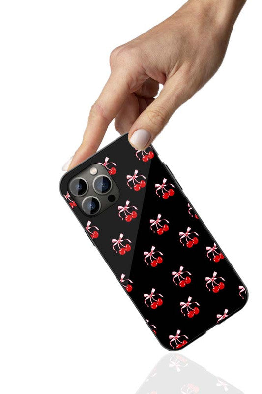 Cherry Bow Phone Cover | Glass Case