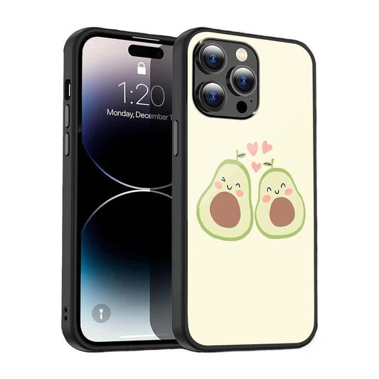 Cute Avocado Love Phone Cover | Glass Case