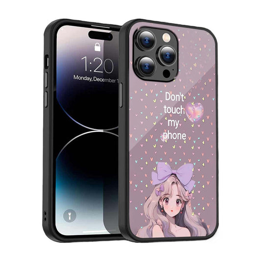 Don't Touch My Phone - Kawaii Aesthetic Phone Cover | Glass Case