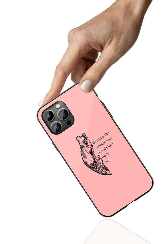 EmpowerHer Minimalist Heart Phone Cover | Glass Case