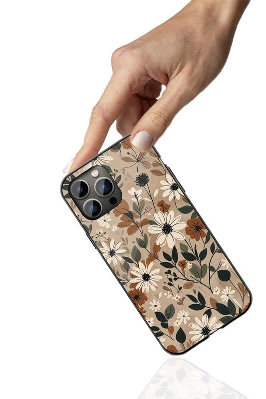 Floral Charm Phone Cover | Glass Case