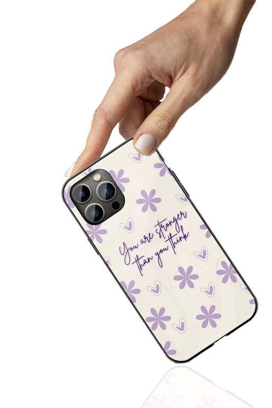 Floral Motivation Phone Cover | Glass Case