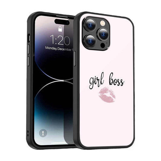Girl Boss Kiss Phone Cover | Glass Case