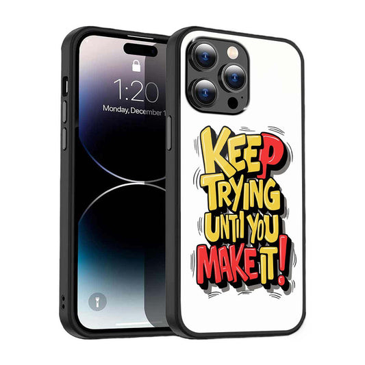 Keep Trying Phone Cover | Glass Case