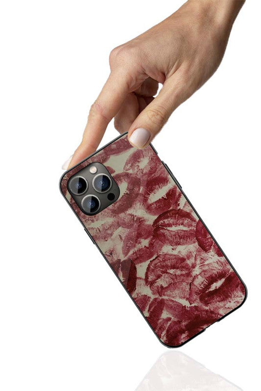 Kiss Marks Phone Cover | Glass Case