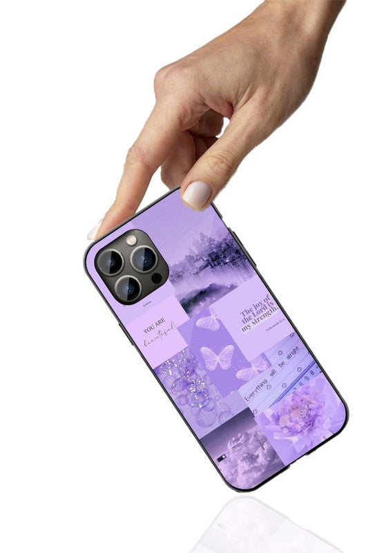 Lavender Dream Collage Phone Cover | Glass Case
