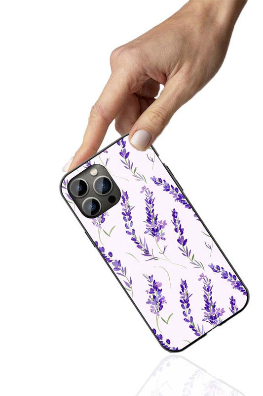 Lavender Floral Phone Cover | Glass Case