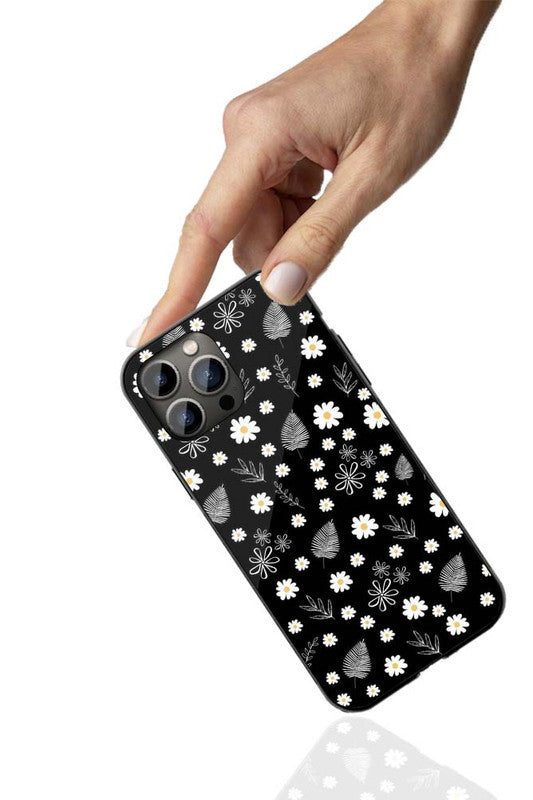 Noir Daisy Phone Cover | Glass Case