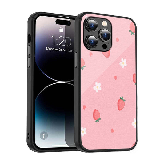 Strawberry Blossom Phone Cover | Glass Case