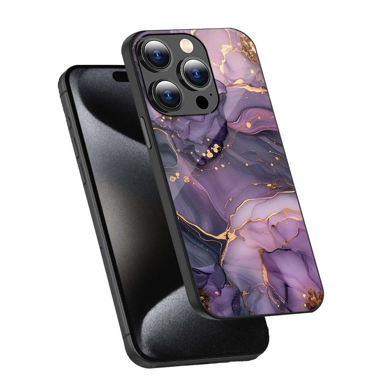 Amethyst Marble Phone Cover | Glass Case