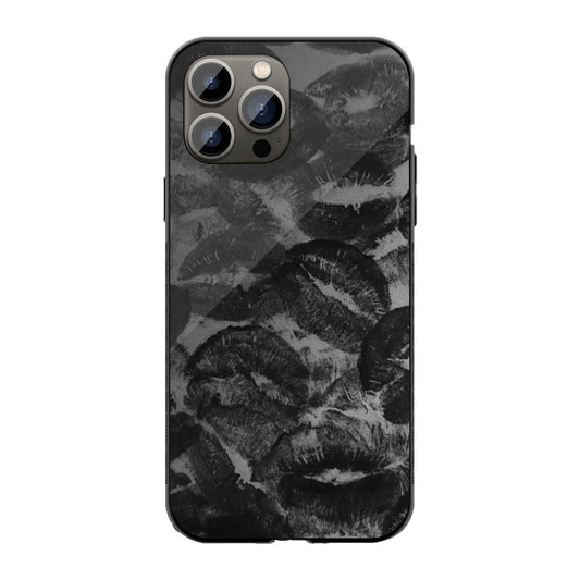 Black Kiss Print Phone Cover | Glass Case