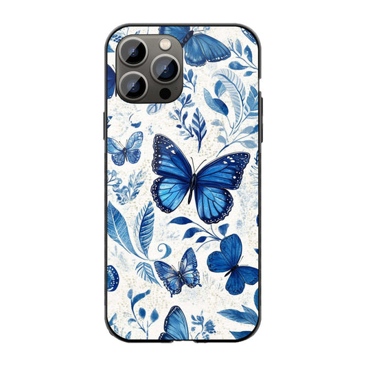 Blue Butterfly Aesthetic Phone Cover | Glass Case