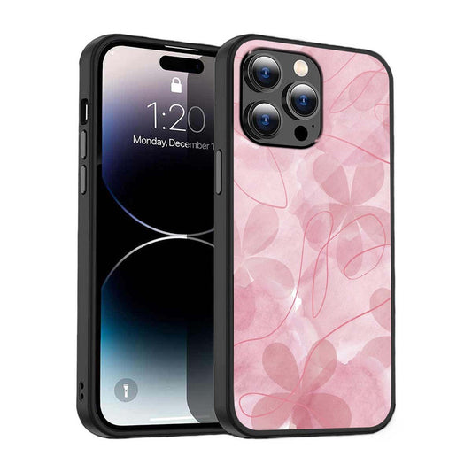 Blush Abstract Floral Phone Cover | Glass Case