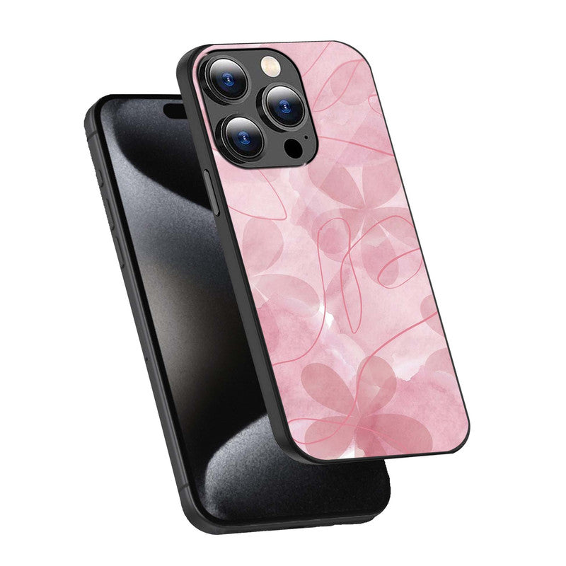 Blush Abstract Floral Phone Cover | Glass Case