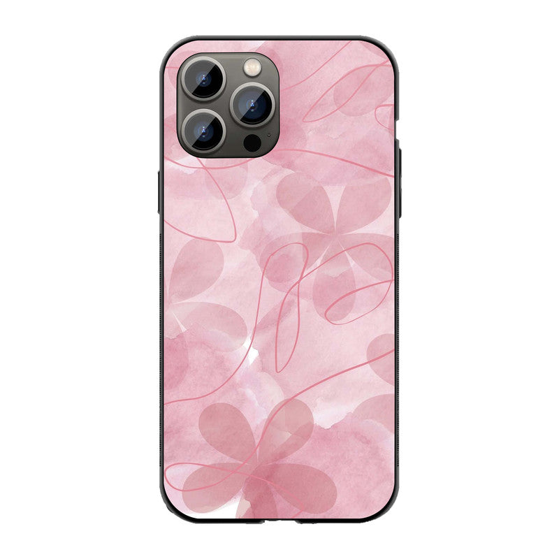 Blush Abstract Floral Phone Cover | Glass Case