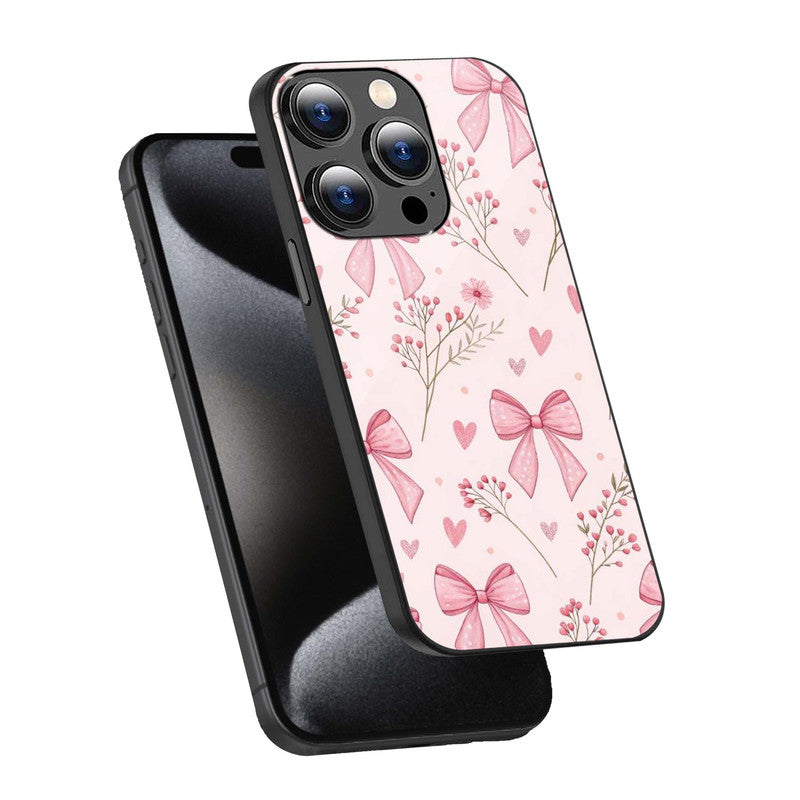 Blush Bow Phone Cover | Glass Case