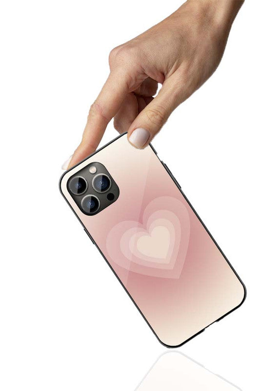 Blush Heart Glow Phone Cover | Glass Case