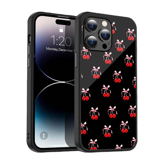 Cherry Bow Phone Cover | Glass Case