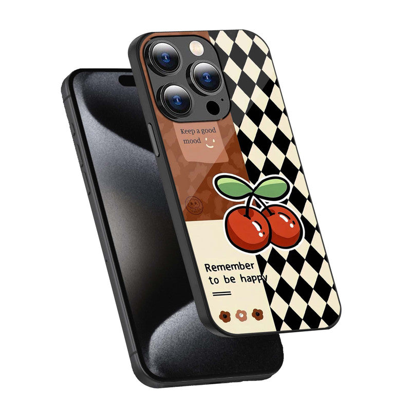 Cherry Mood Retro Phone Cover | Glass Case