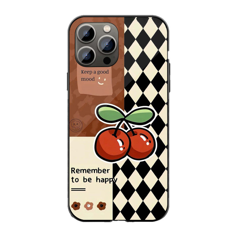 Cherry Mood Retro Phone Cover | Glass Case