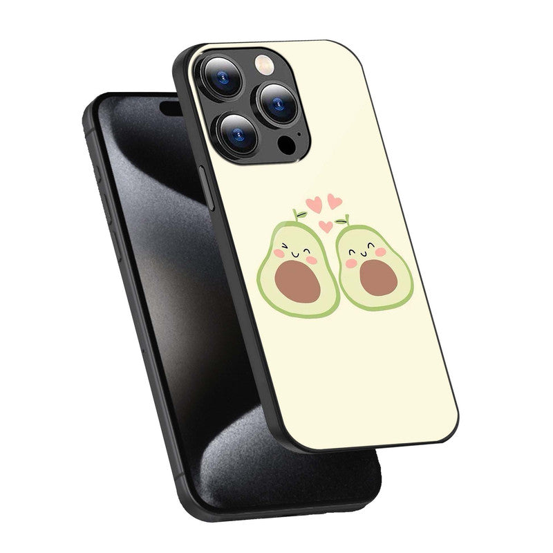 Cute Avocado Love Phone Cover | Glass Case