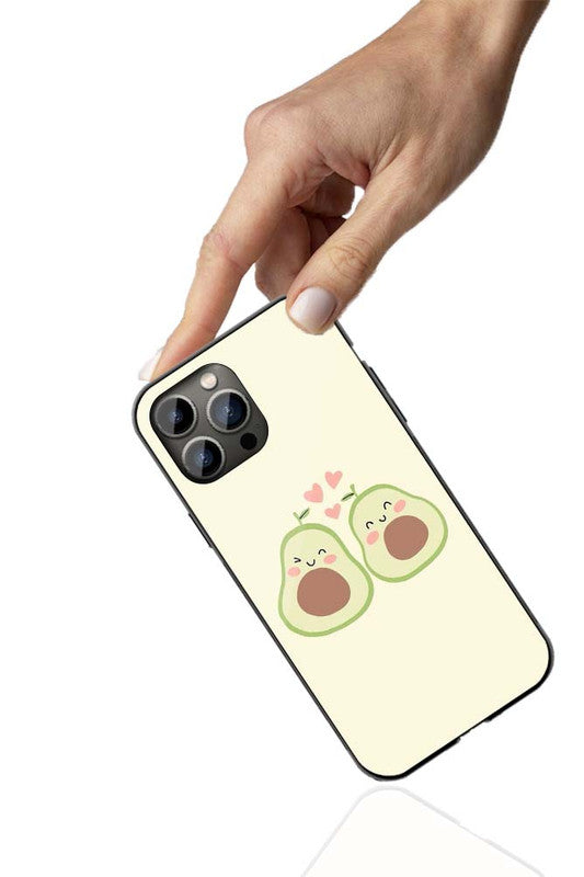 Cute Avocado Love Phone Cover | Glass Case