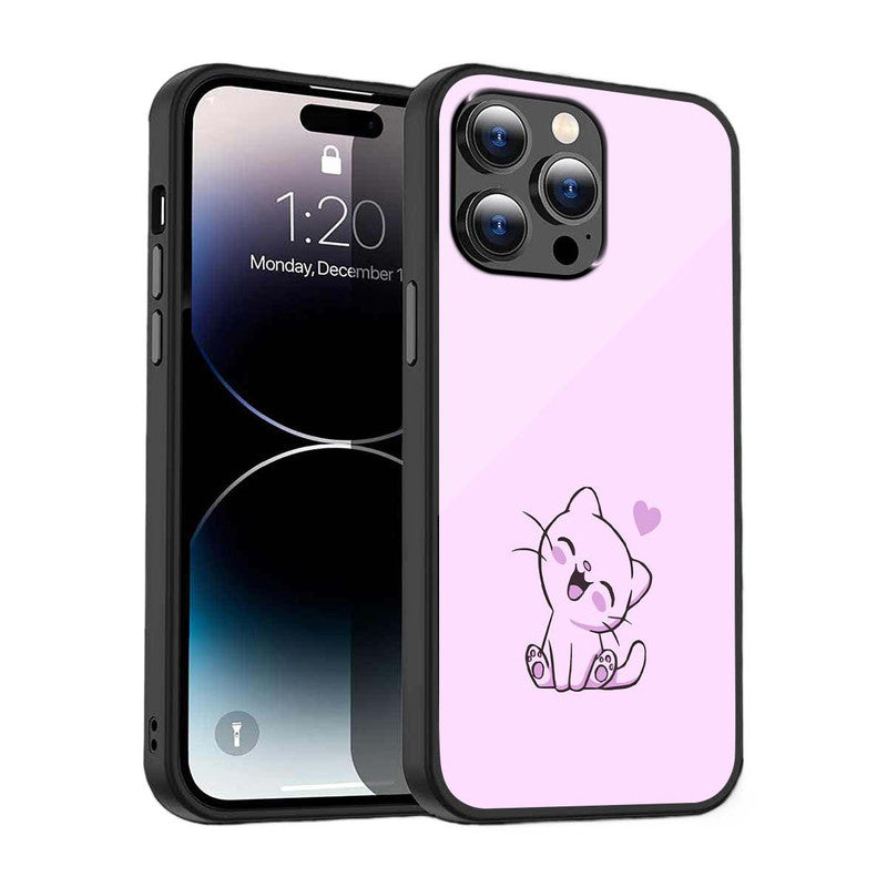 Cute Kawaii Cat Phone Cover | Glass Case