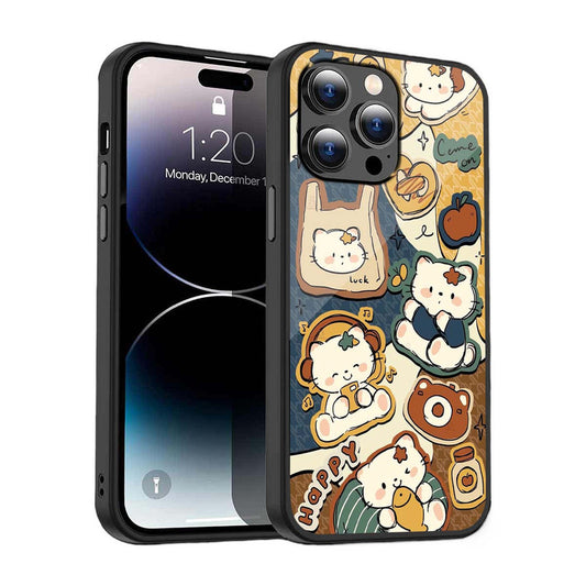 Cute Kitty Vibes Phone Cover | Glass Case