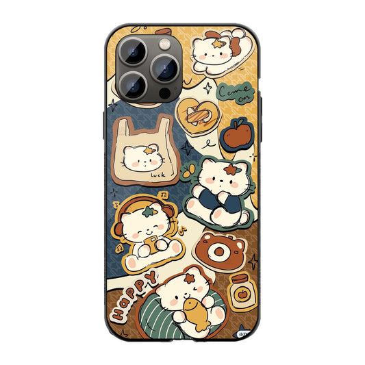 Cute Kitty Vibes Phone Cover | Glass Case