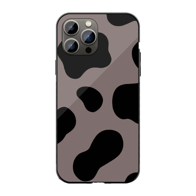 Dark Camo Cow Print Phone Cover | Glass Case