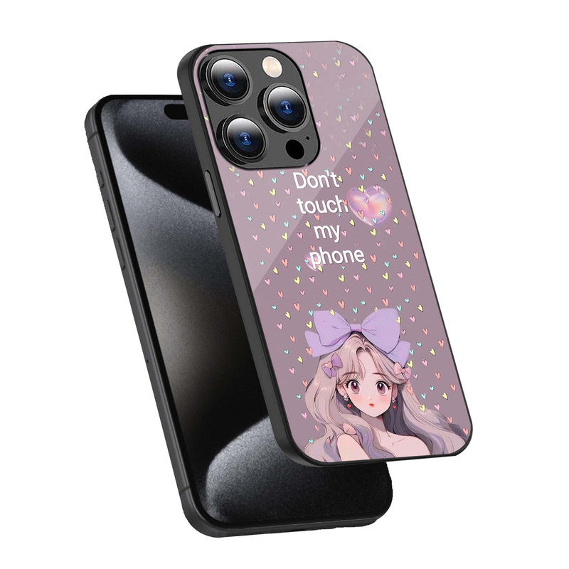 Don't Touch My Phone - Kawaii Aesthetic Phone Cover | Glass Case