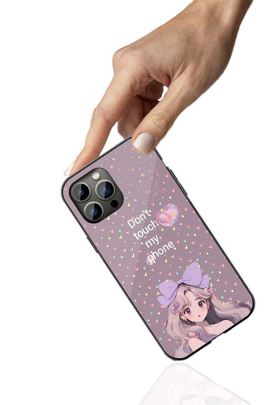 Don't Touch My Phone - Kawaii Aesthetic Phone Cover | Glass Case