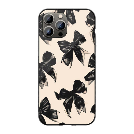 Elegant Black Bow Phone Cover | Glass Case
