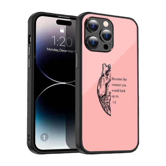 EmpowerHer Minimalist Heart Phone Cover | Glass Case