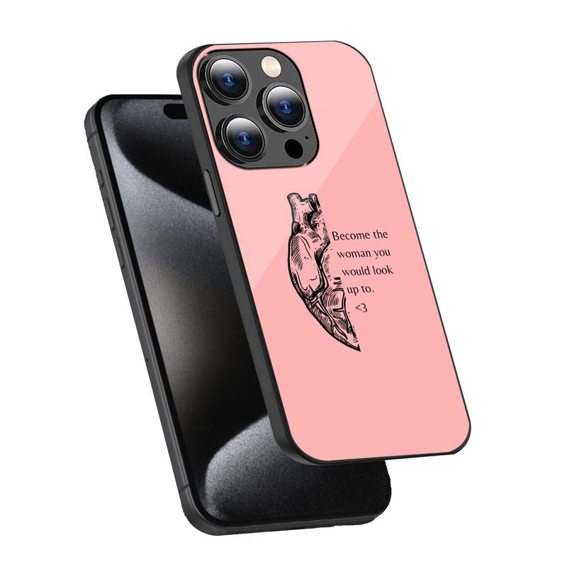EmpowerHer Minimalist Heart Phone Cover | Glass Case