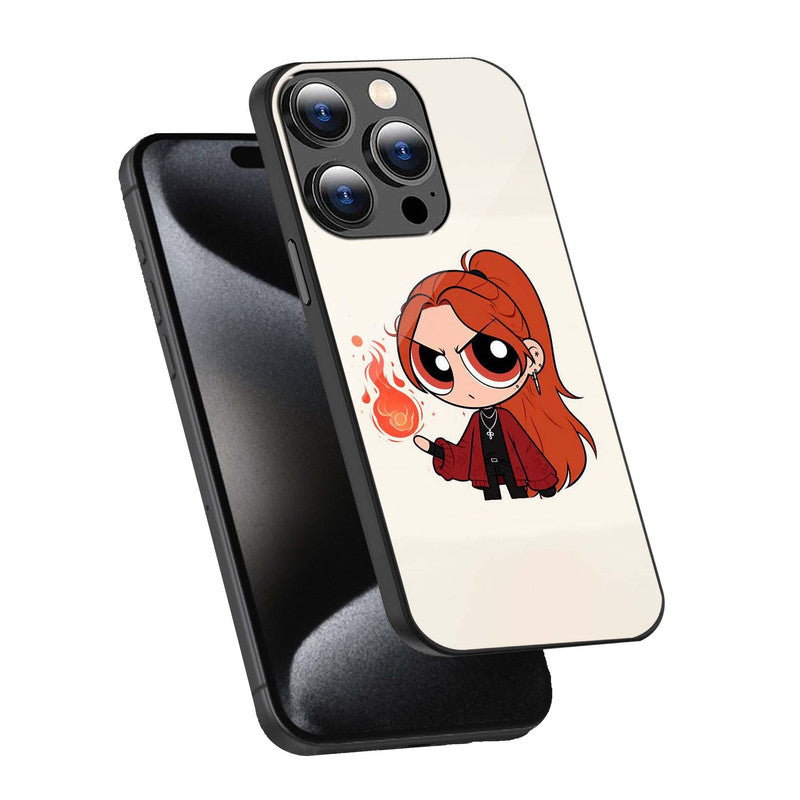 Fiery Power Cartoon Phone Cover | Glass Case