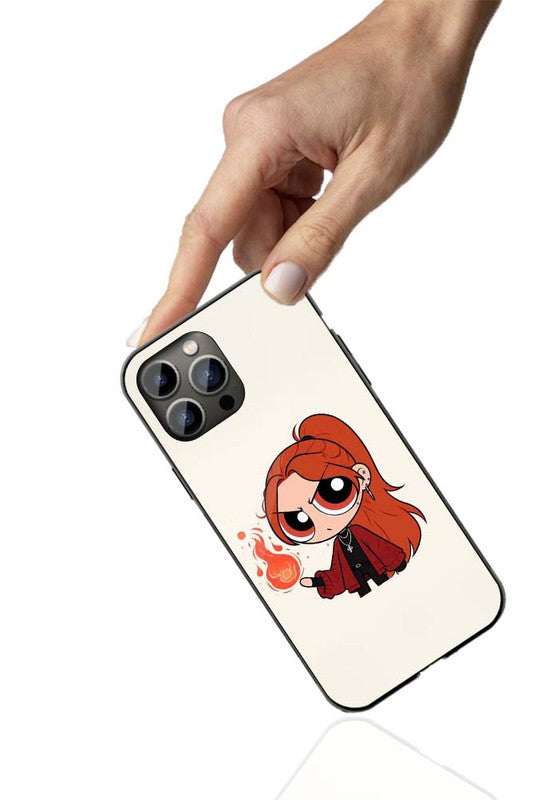 Fiery Power Cartoon Phone Cover | Glass Case