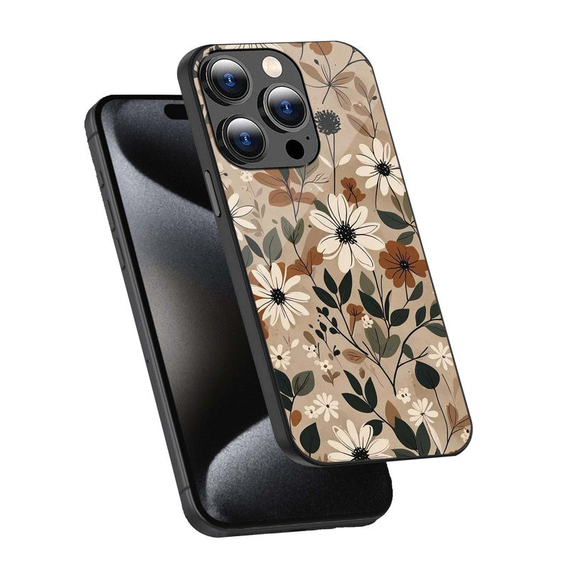 Floral Charm Phone Cover | Glass Case