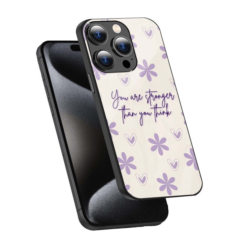 Floral Motivation Phone Cover | Glass Case