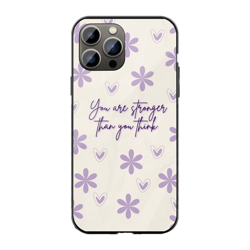 Floral Motivation Phone Cover | Glass Case
