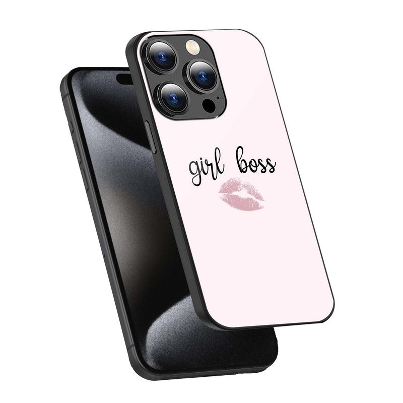 Girl Boss Kiss Phone Cover | Glass Case