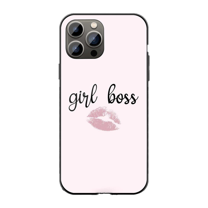 Girl Boss Kiss Phone Cover | Glass Case