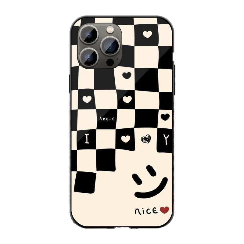 Heart Grid Phone Cover | Glass Case