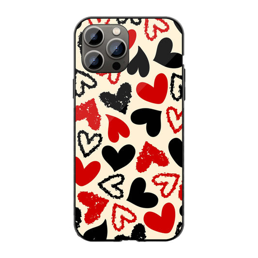 Heart Scribbles Love Phone Cover | Glass Case