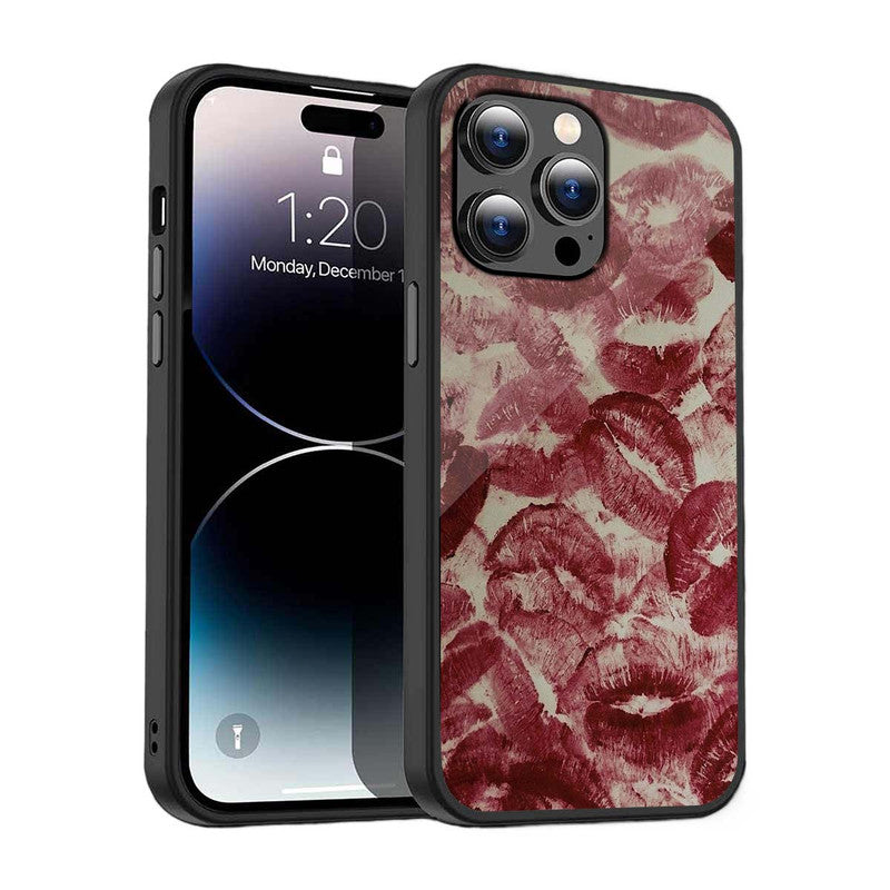 Kiss Marks Phone Cover | Glass Case