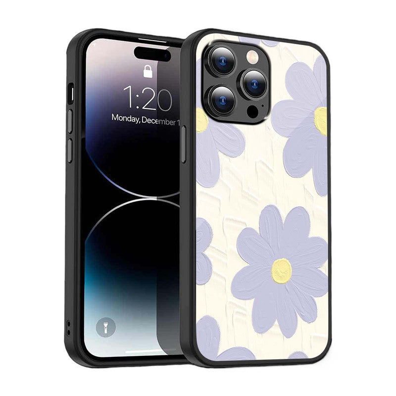 Lavender Daisy Phone Cover | Glass Case