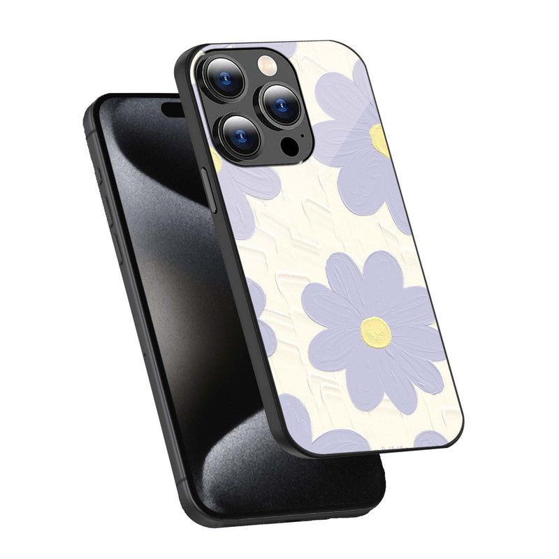 Lavender Daisy Phone Cover | Glass Case