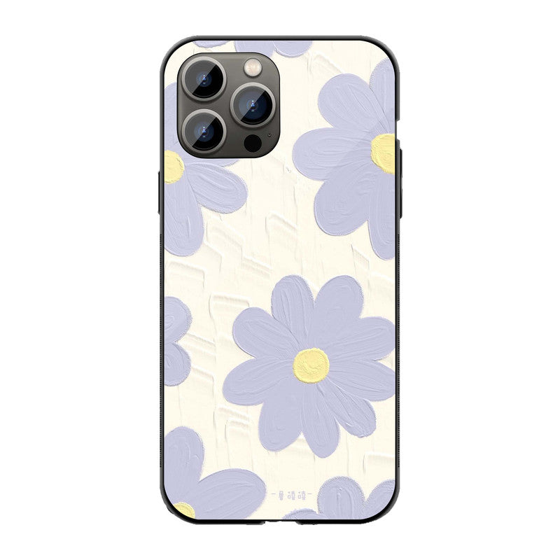Lavender Daisy Phone Cover | Glass Case